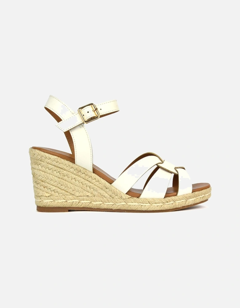 'Aisling' Strappy Espadrille Mid Heel Sandal Wedges