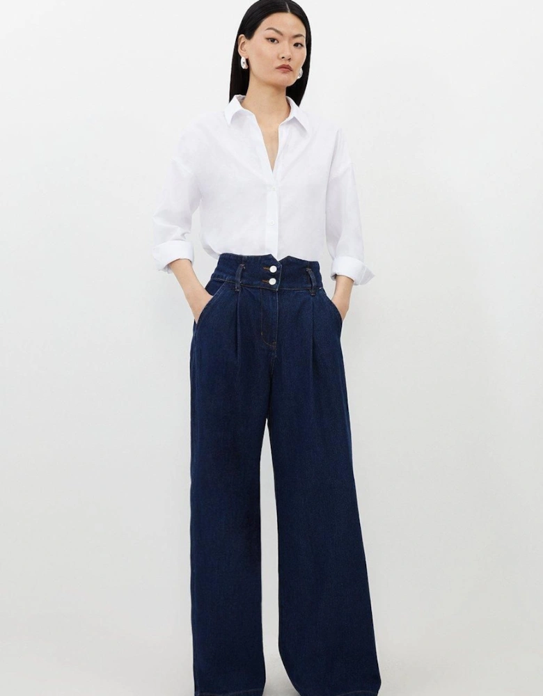 Denim Wide Leg Trousers