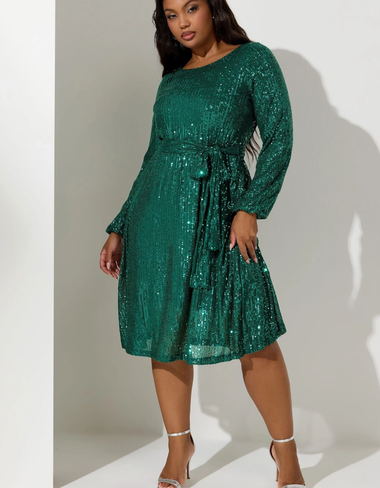 Sequin Skater Dress