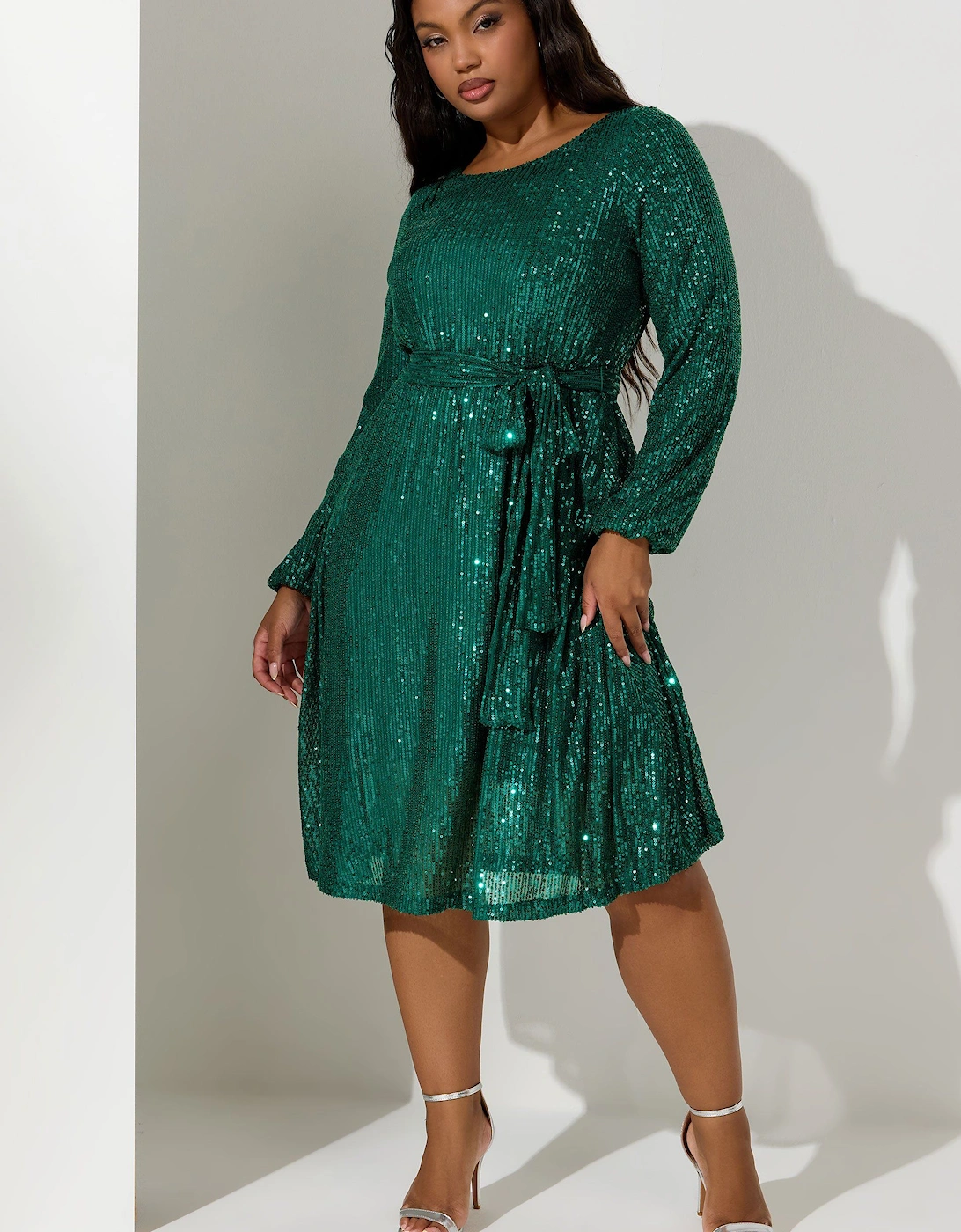 Sequin Skater Dress, 2 of 1
