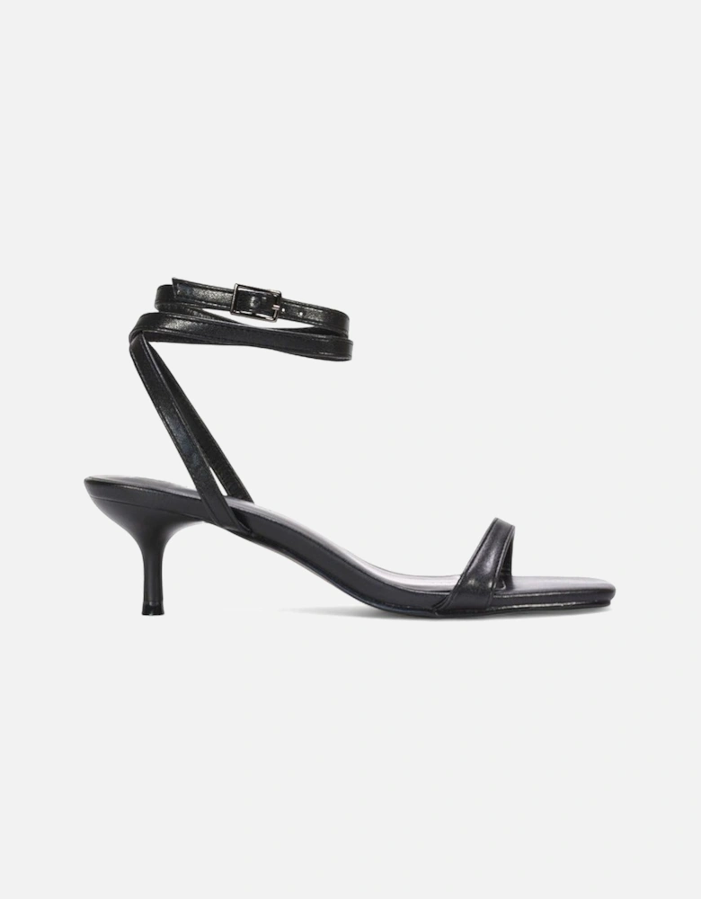'Nikita' Strappy Low Kitten Heel Sandal Shoes
