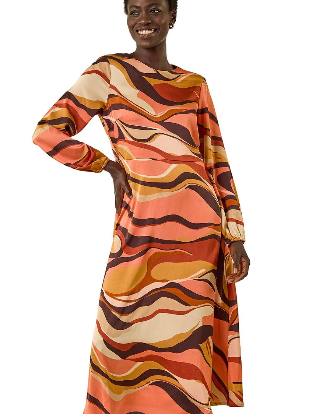 Abstract Print Midi Dress, 2 of 1