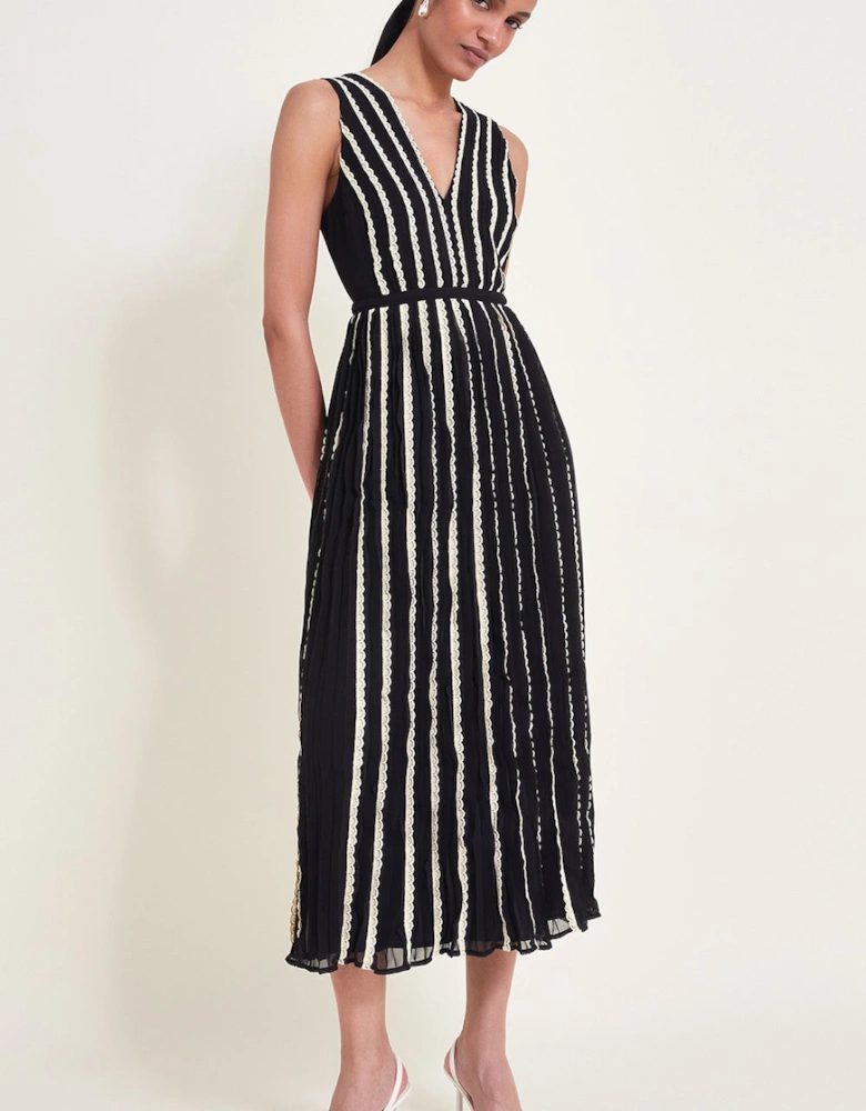 Harper Monochrome Dress Black