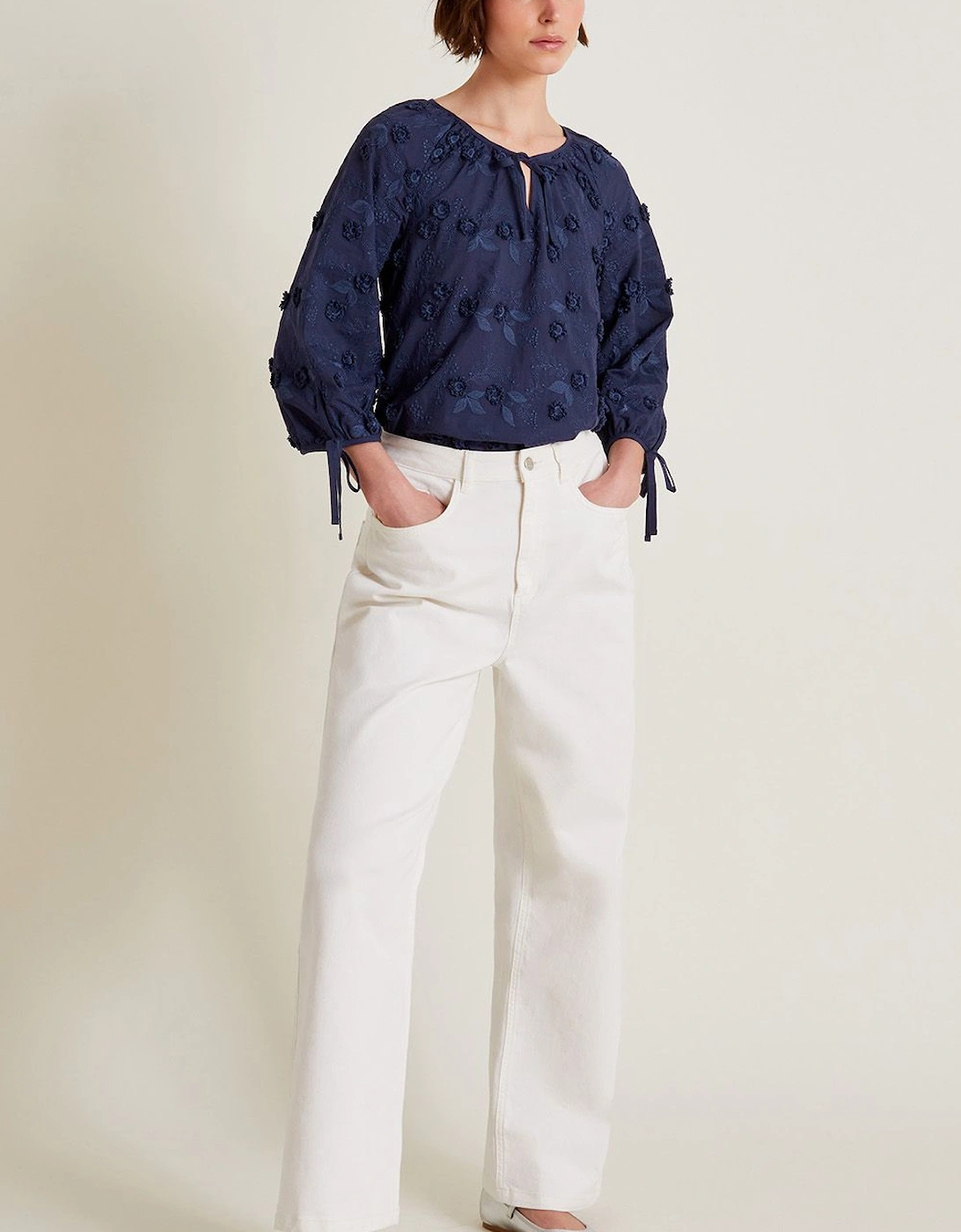 Ivy Floral Embroidered Blouse, 2 of 1