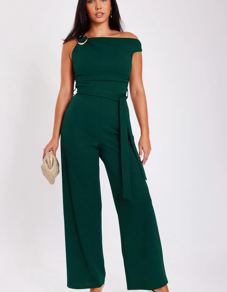 Green Drop Sleeve Jumpsuit