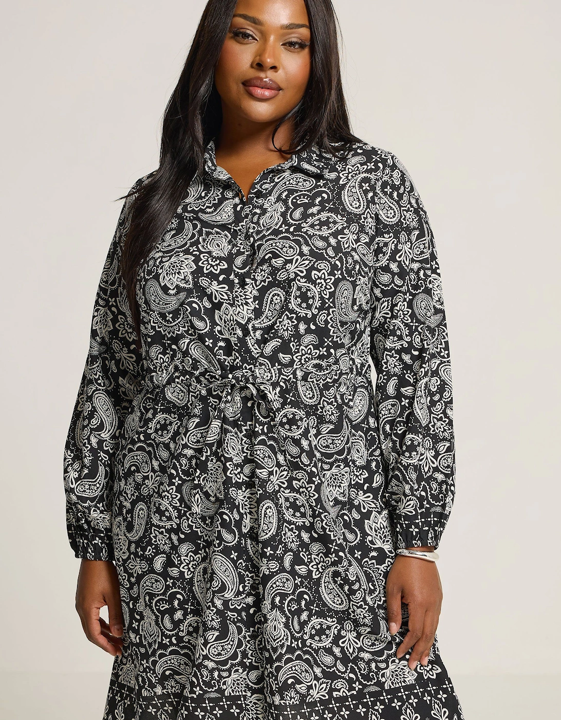 Paisley Print Mini Shirt Dress, 2 of 1
