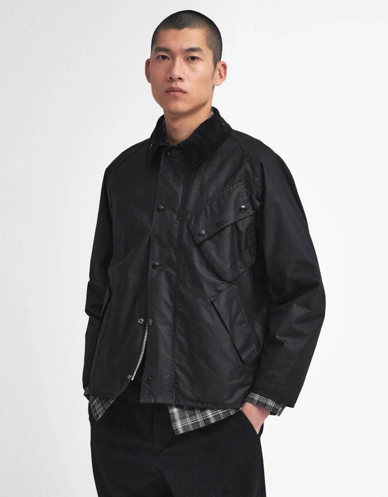 A7 Pacemaster Mens Wax Jacket - Black