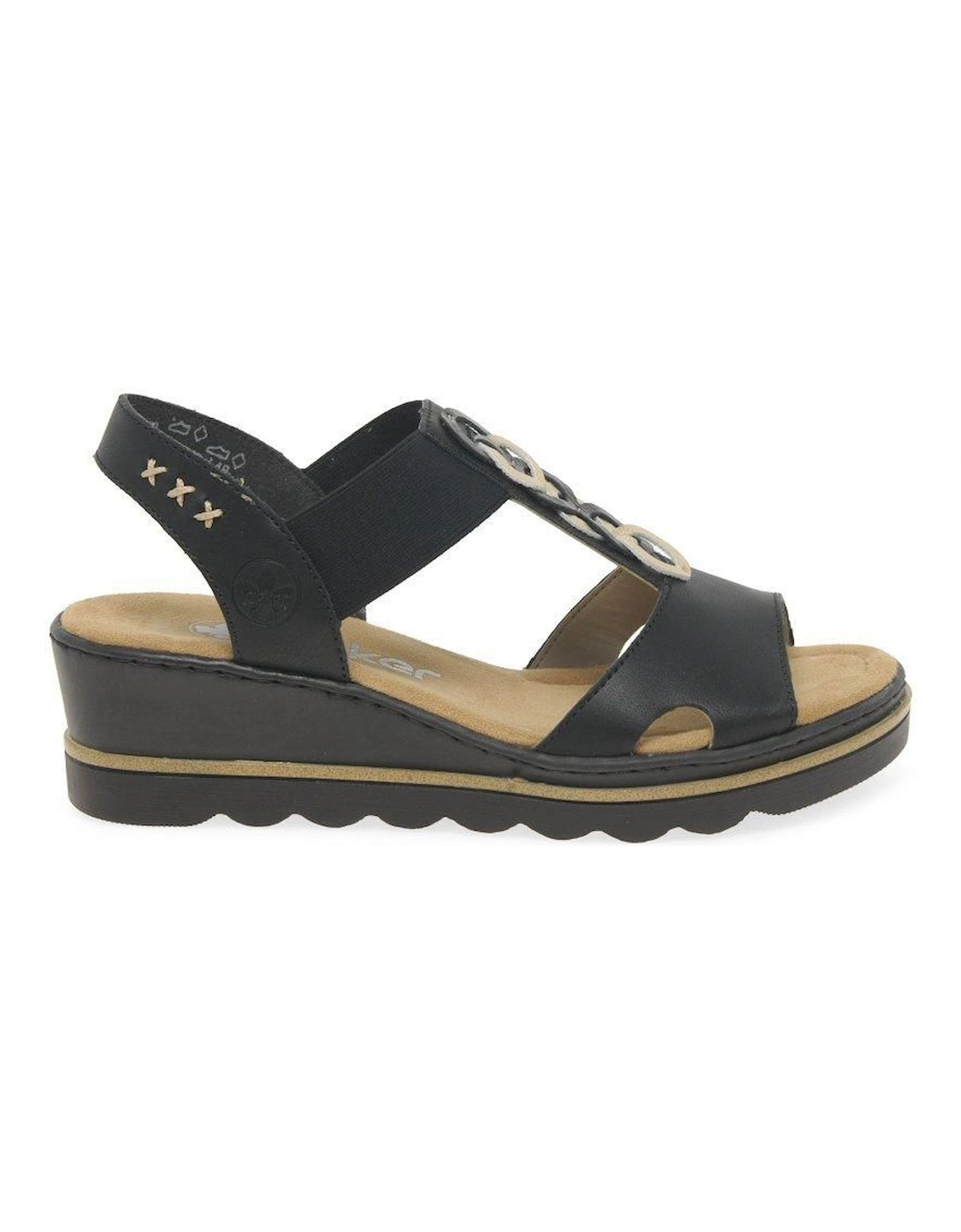 'Medal' Wedge Heel Sandals, 2 of 1