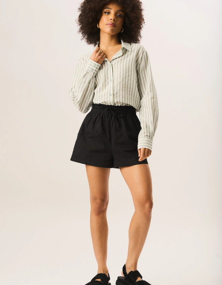 Black Draw String Short
