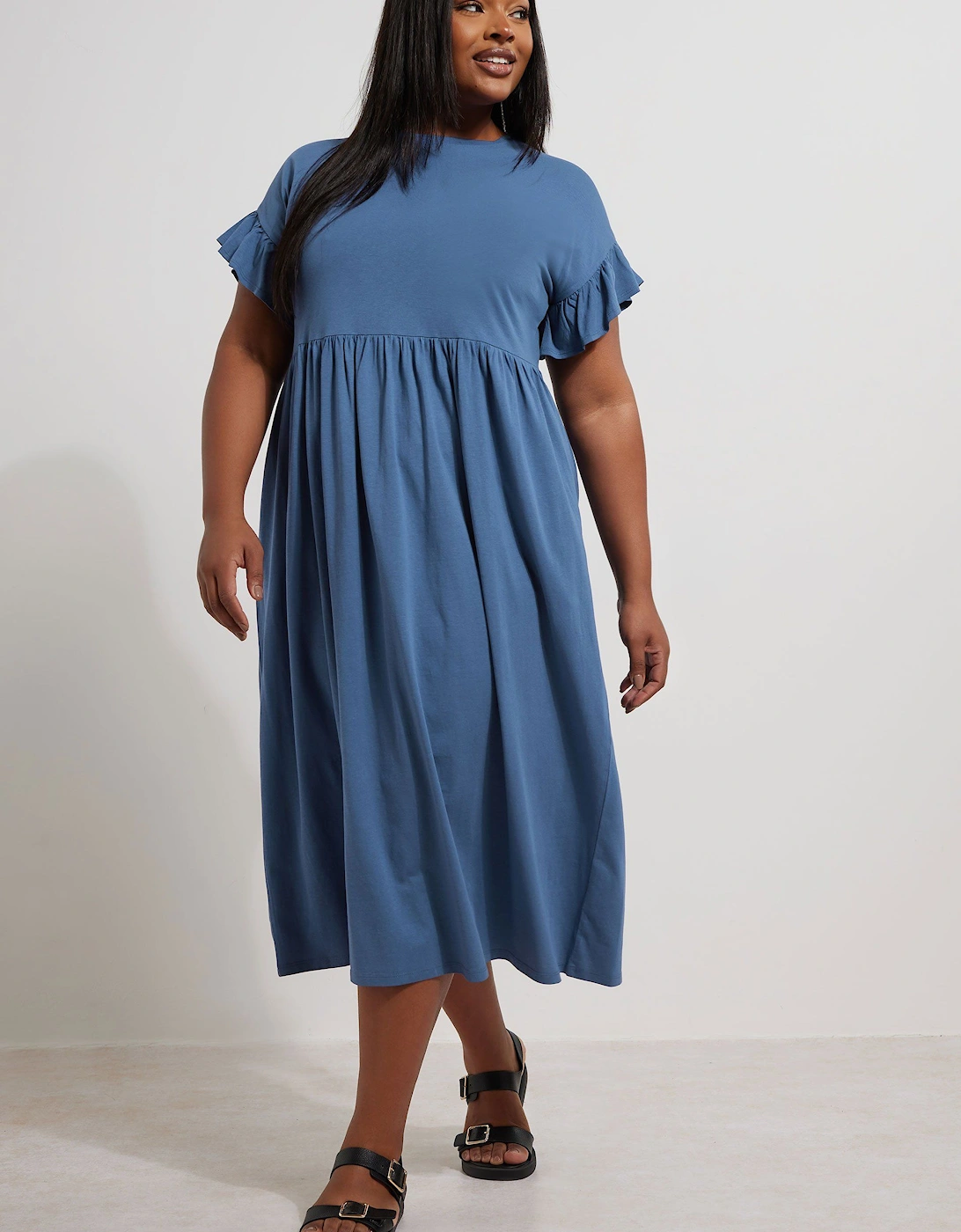 Frill Sleeve Midaxi Dress, 2 of 1