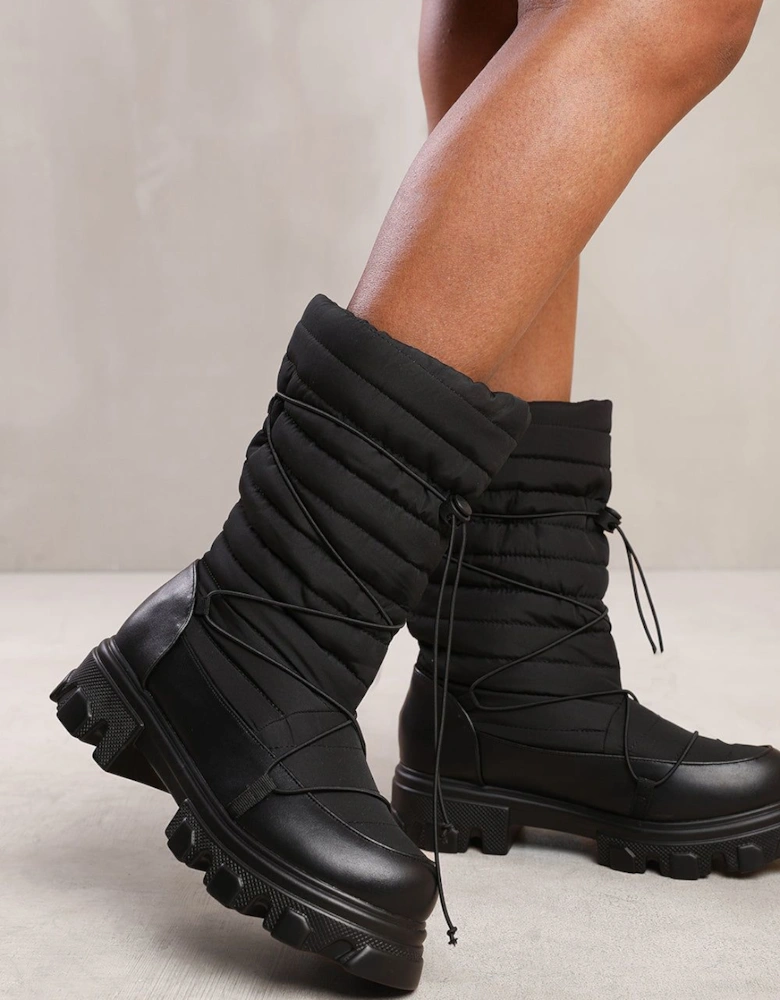 'Susie' Puffer Quilted Boot With Chunky Soles