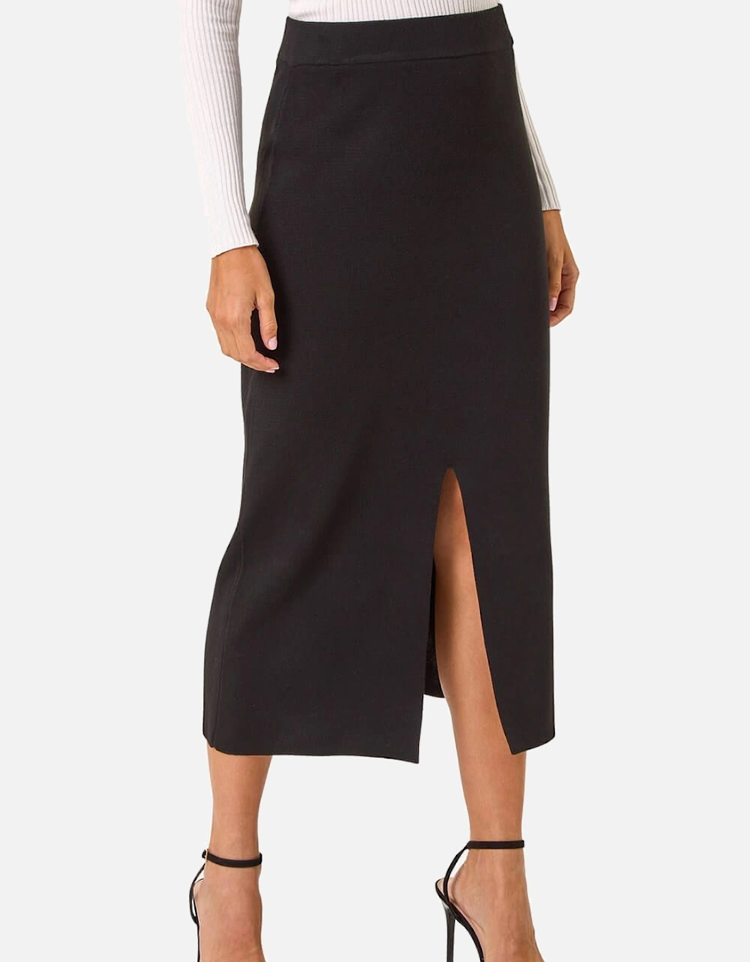 Front Split Knitted Midi Skirt, 2 of 1