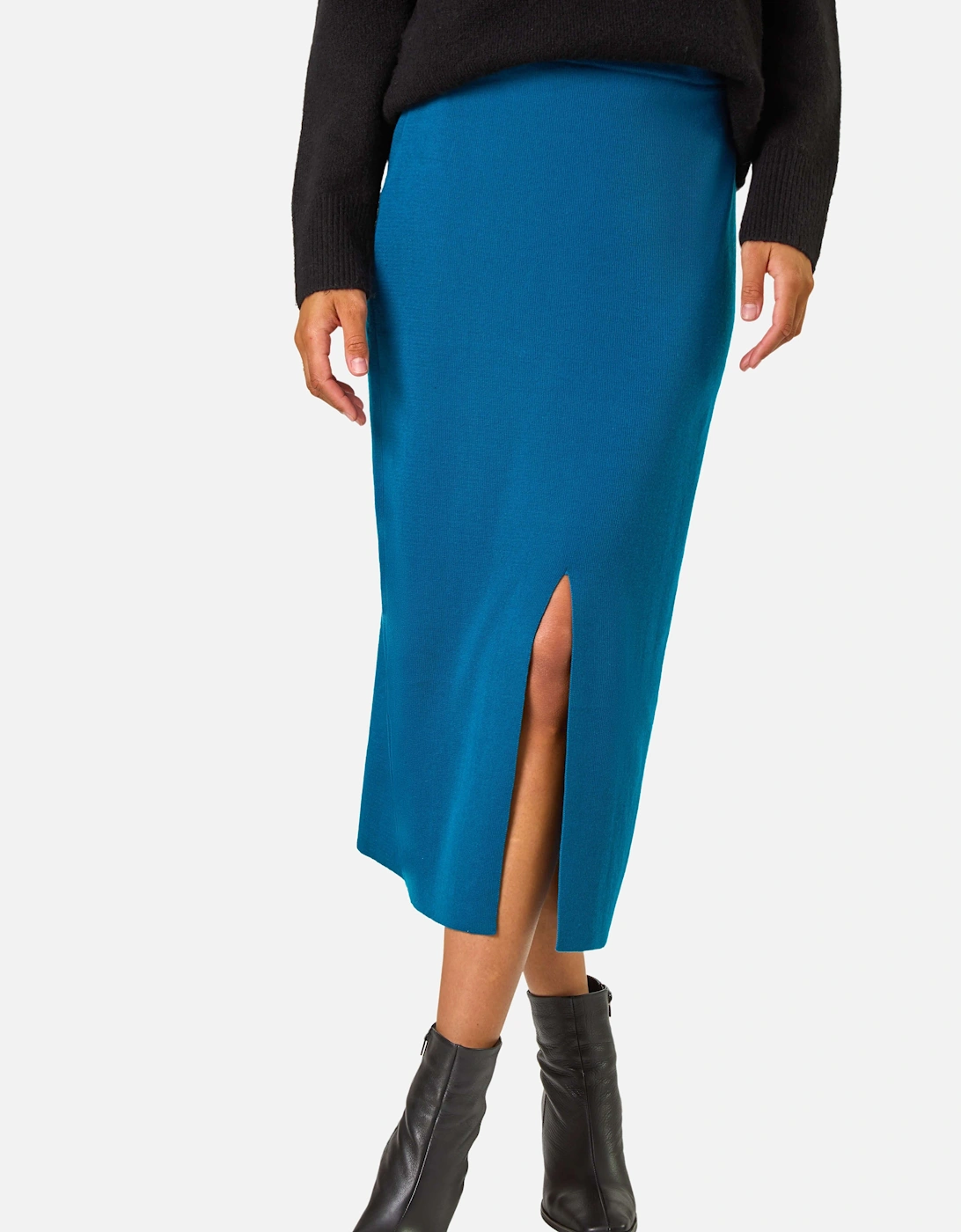 Front Split Knitted Midi Skirt, 2 of 1