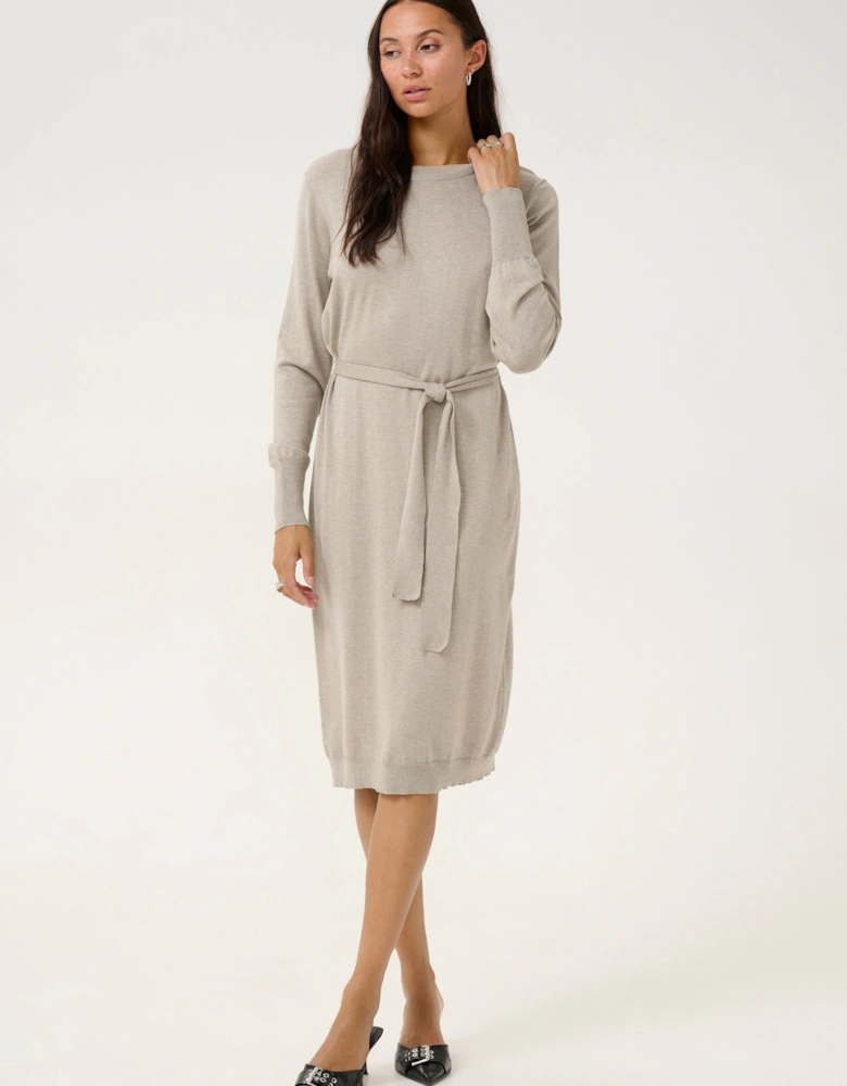 KAlizza Belted Knee Length Knit Dress