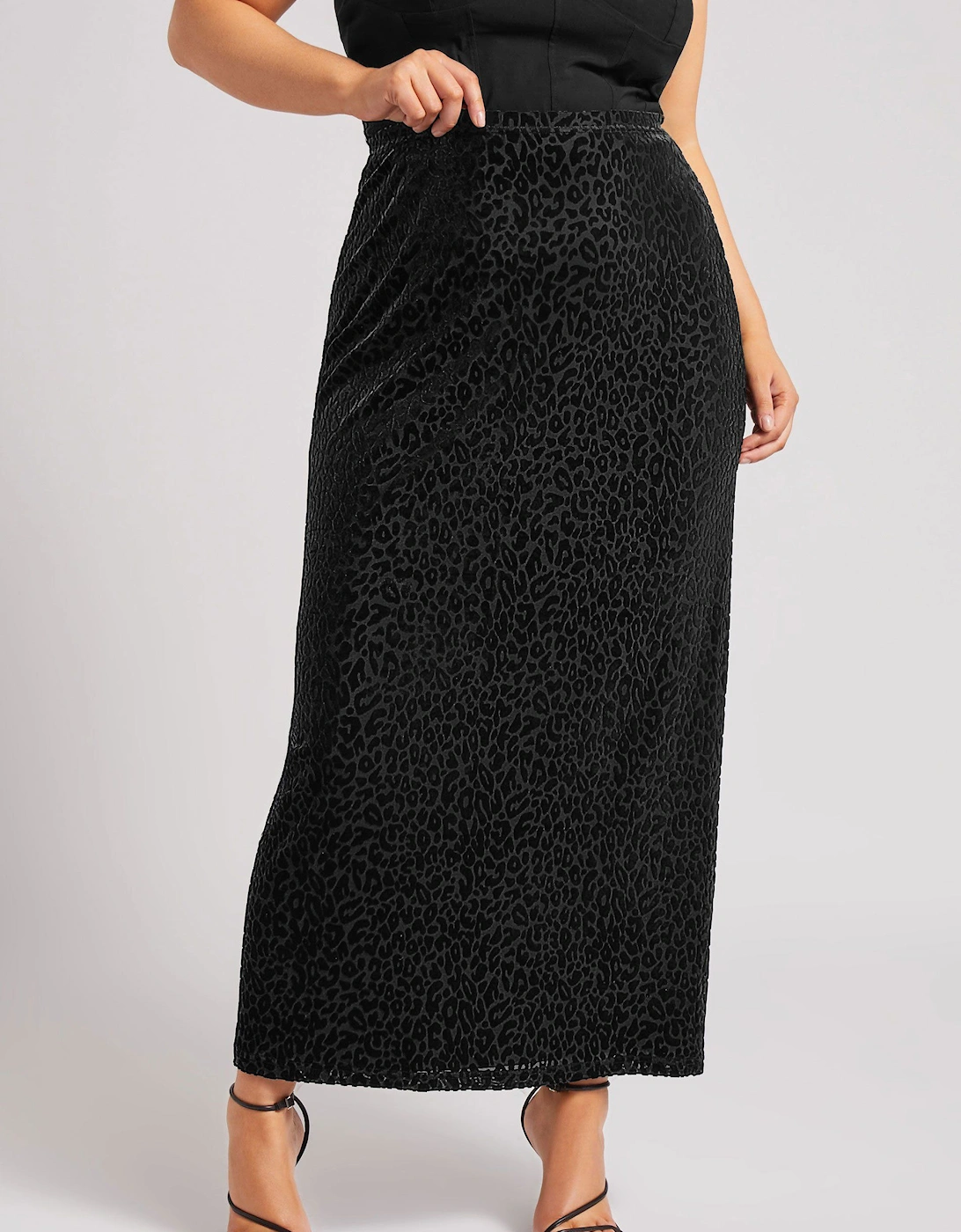 Leopard Burnout Maxi Skirt, 2 of 1