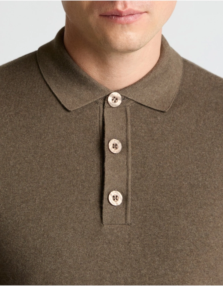 Knitted Polo 47 Camel