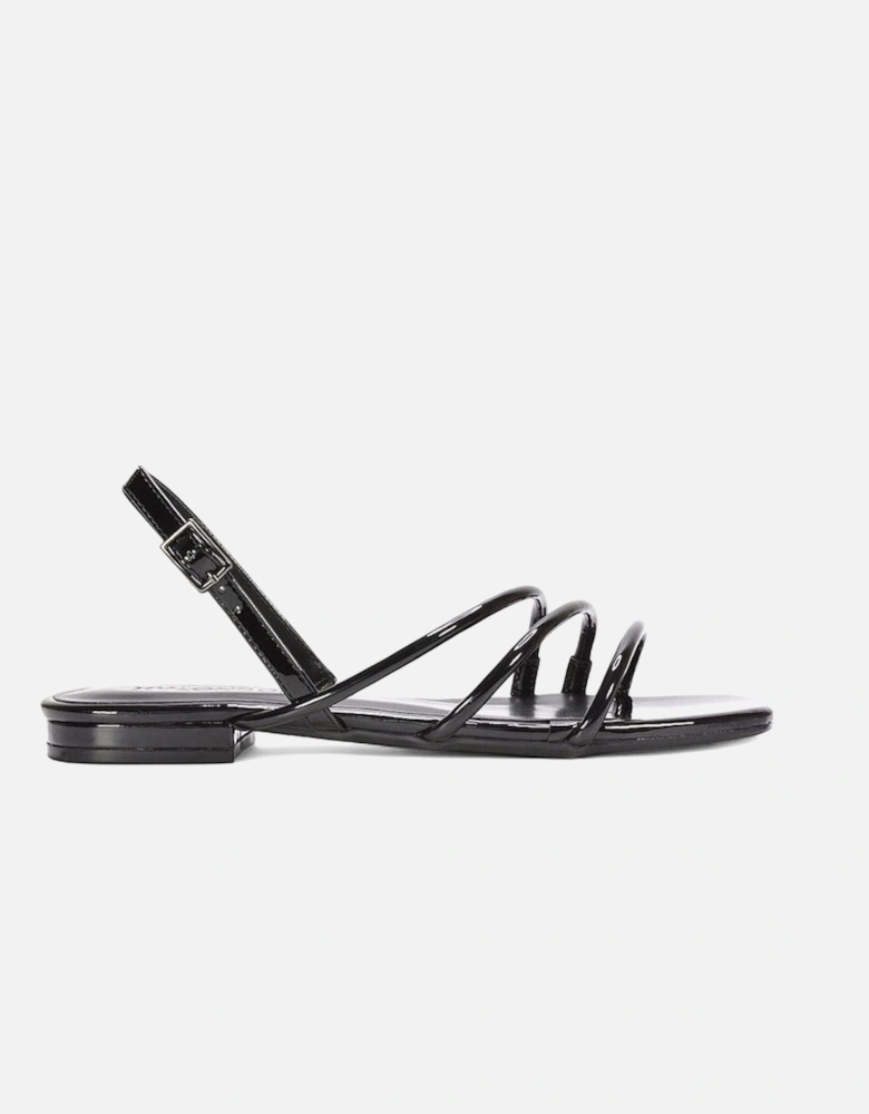 'Mary' Square Toe Strappy Slingback Flat Sandals