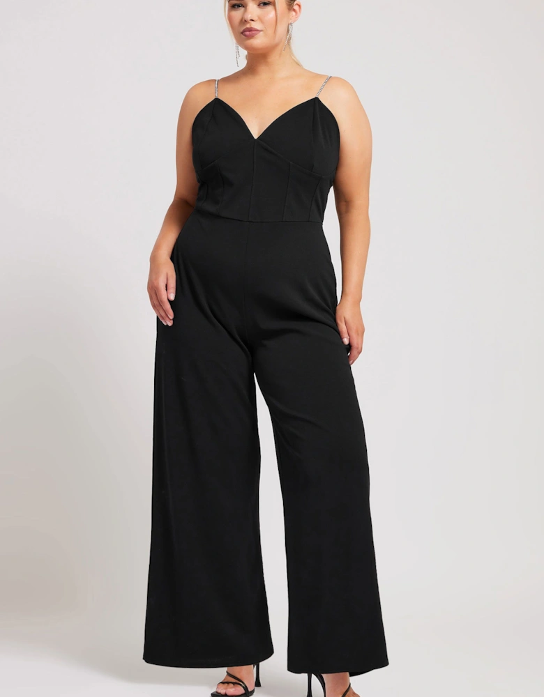 Diamante Corset Jumpsuit