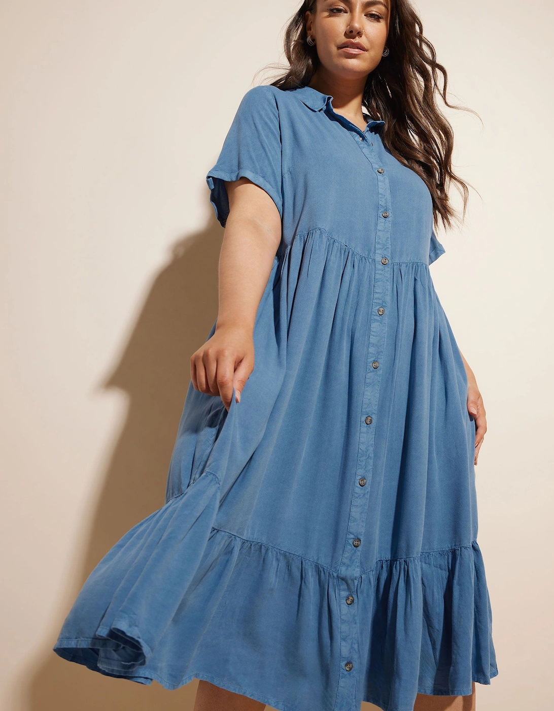Maxi Chambray Shirt Dress, 2 of 1