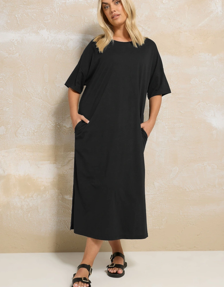 Oversized Pocket Detail Midi Dress