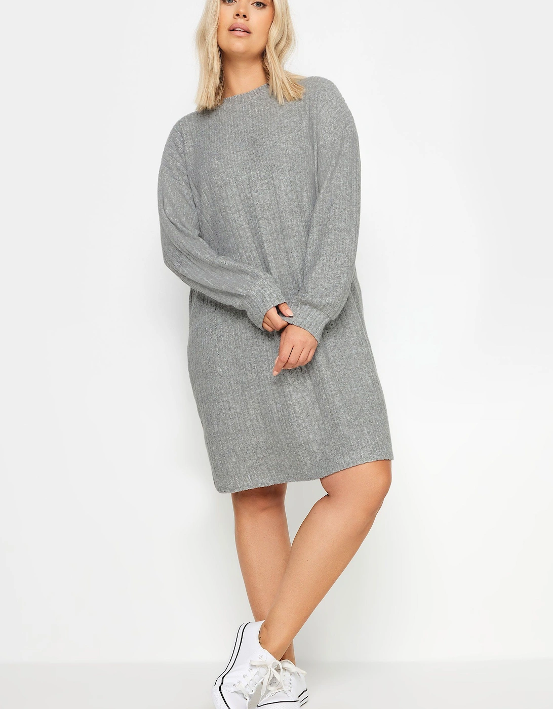 Soft Touch Ribbed Jumper Dress, 2 of 1