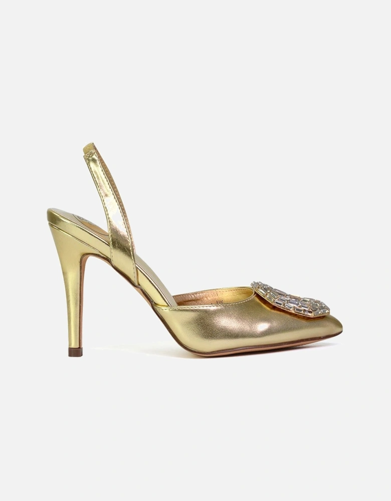 'Issy' Sling Back Strappy Pointed Toe Stiletto High Heel Court Shoes