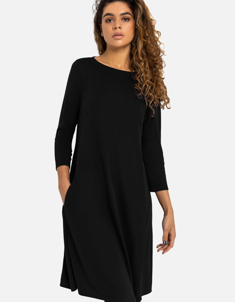 A-Line Pocket Detail Swing Dress
