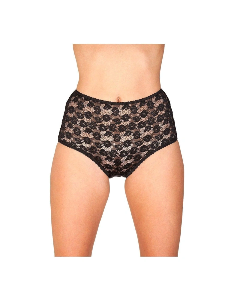 Three Pack Floral Lace Maxi Briefs