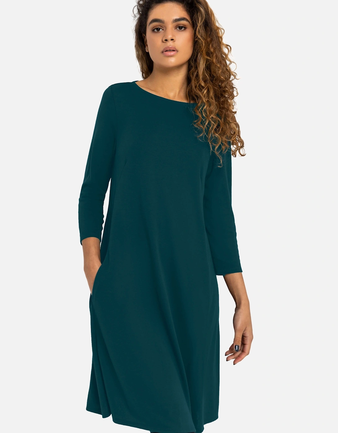 A-Line Pocket Detail Swing Dress, 2 of 1
