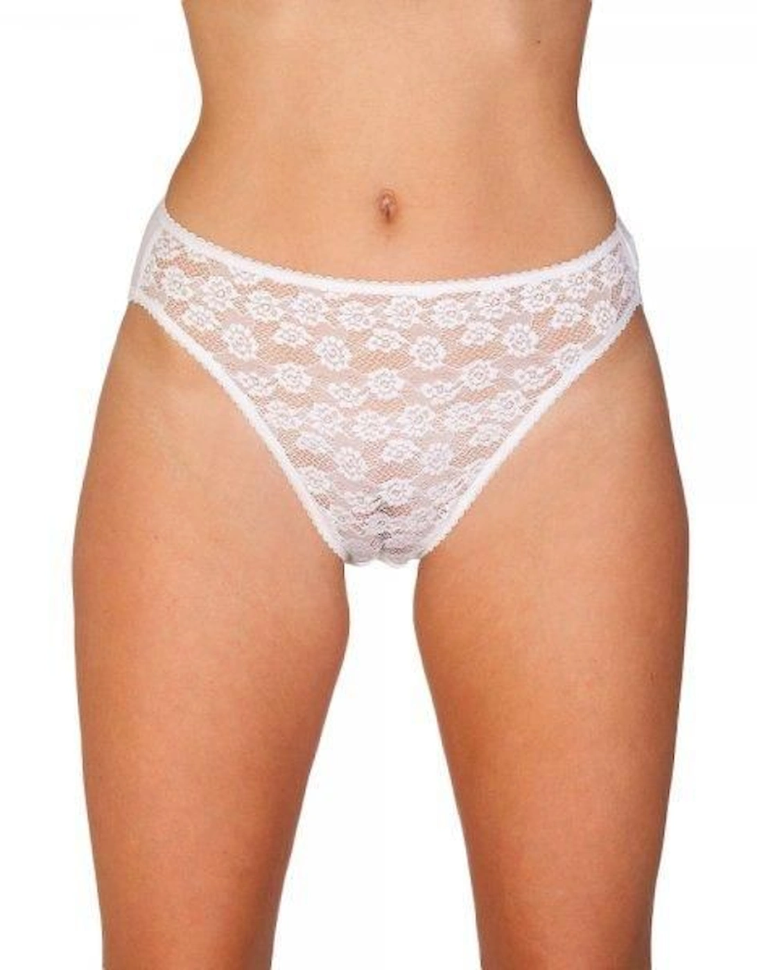 Three Pack Floral Lace Front High Leg Briefs, 2 of 1