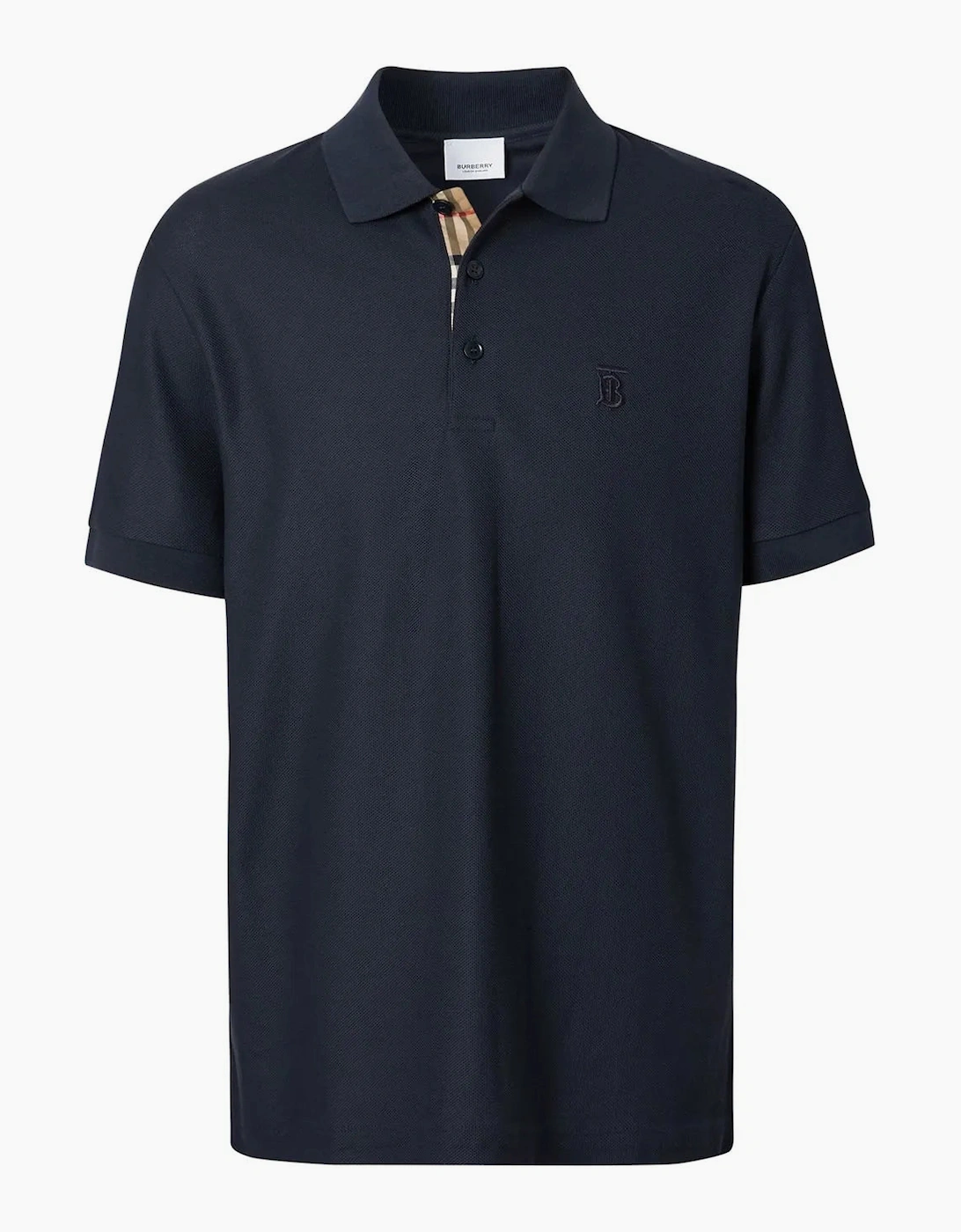 Burberry Men's Burberry Monogram Polo Shirt Navy Blue - Black