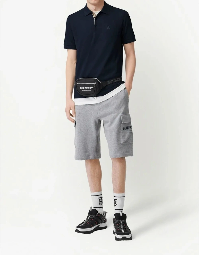 Monogram Polo Shirt Navy Blue