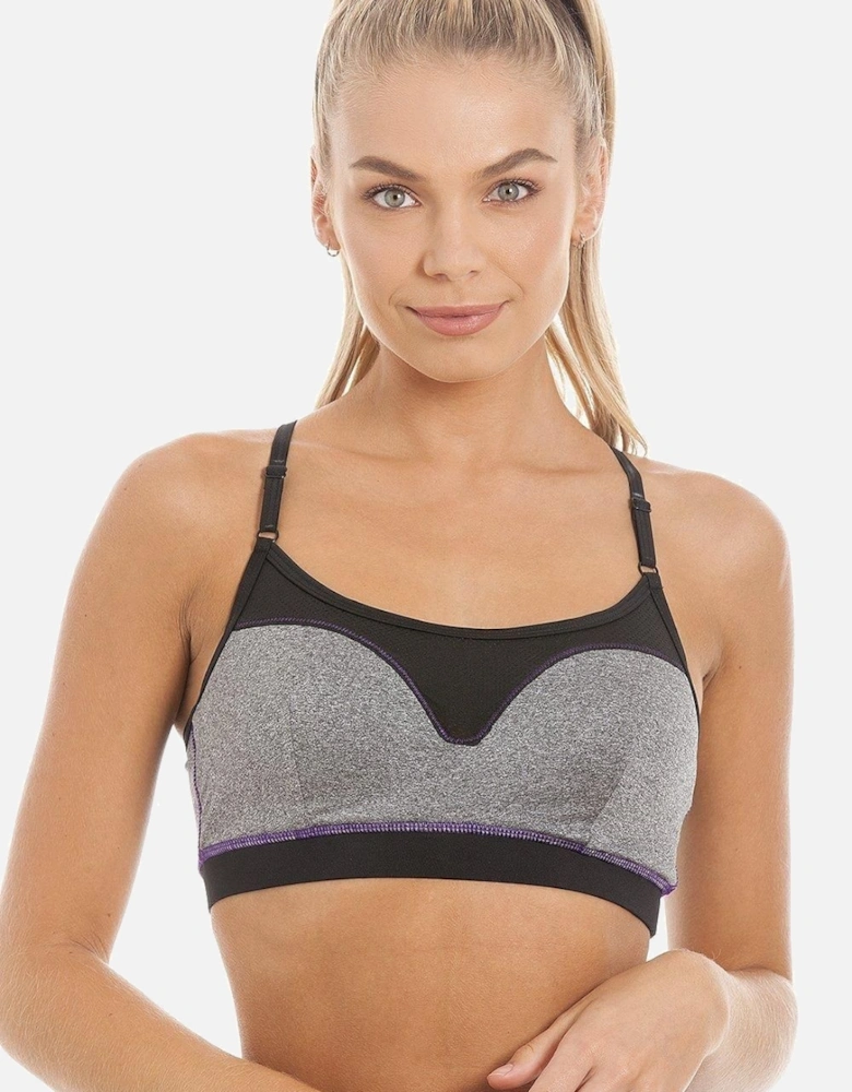 Plain Racer Back Spaghetti Strap Sports Bra