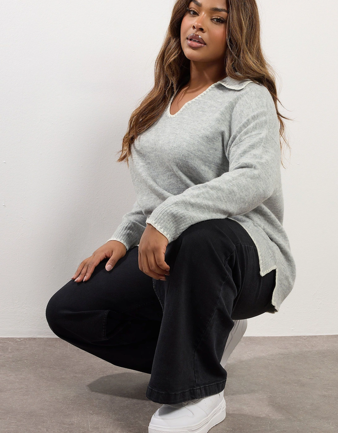 Blanket Stitch Collared Jumper, 2 of 1