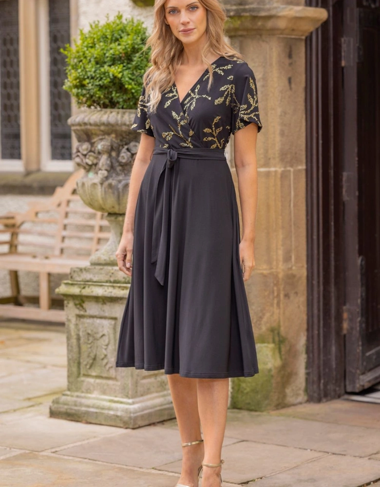 Embellished Jersey Dress