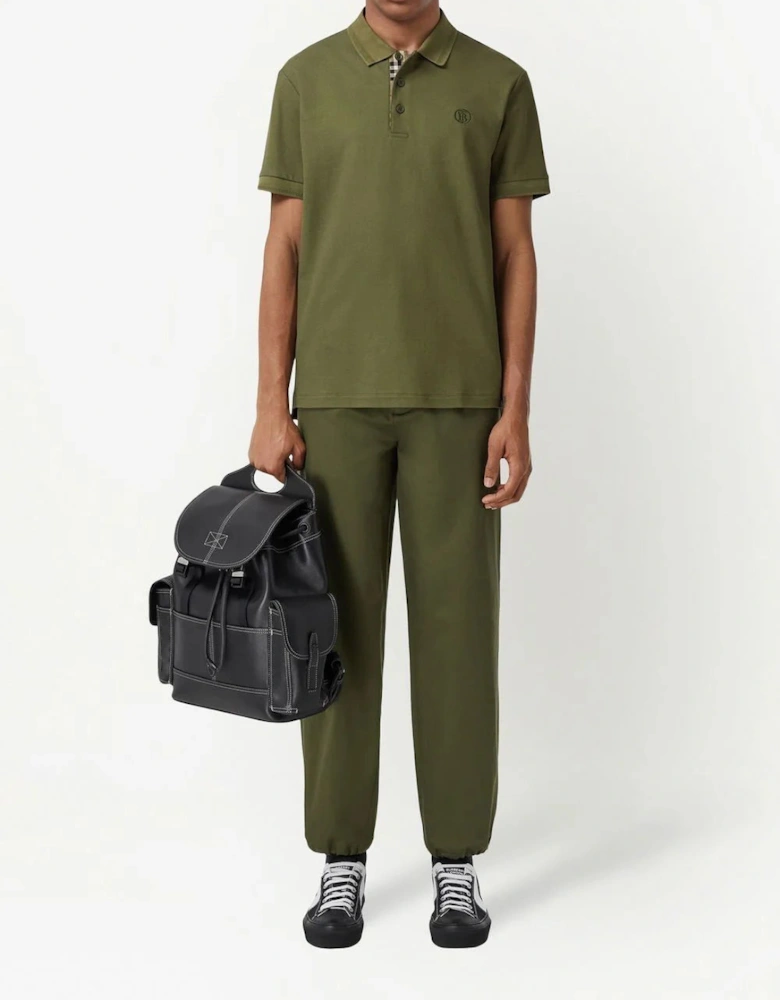 Monogram Polo Shirt Olive Green