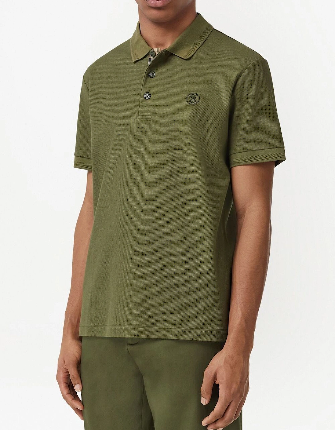 Monogram Polo Shirt Olive Green