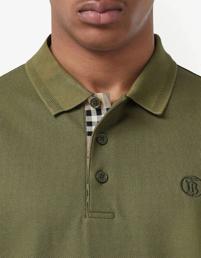 Monogram Polo Shirt Olive Green