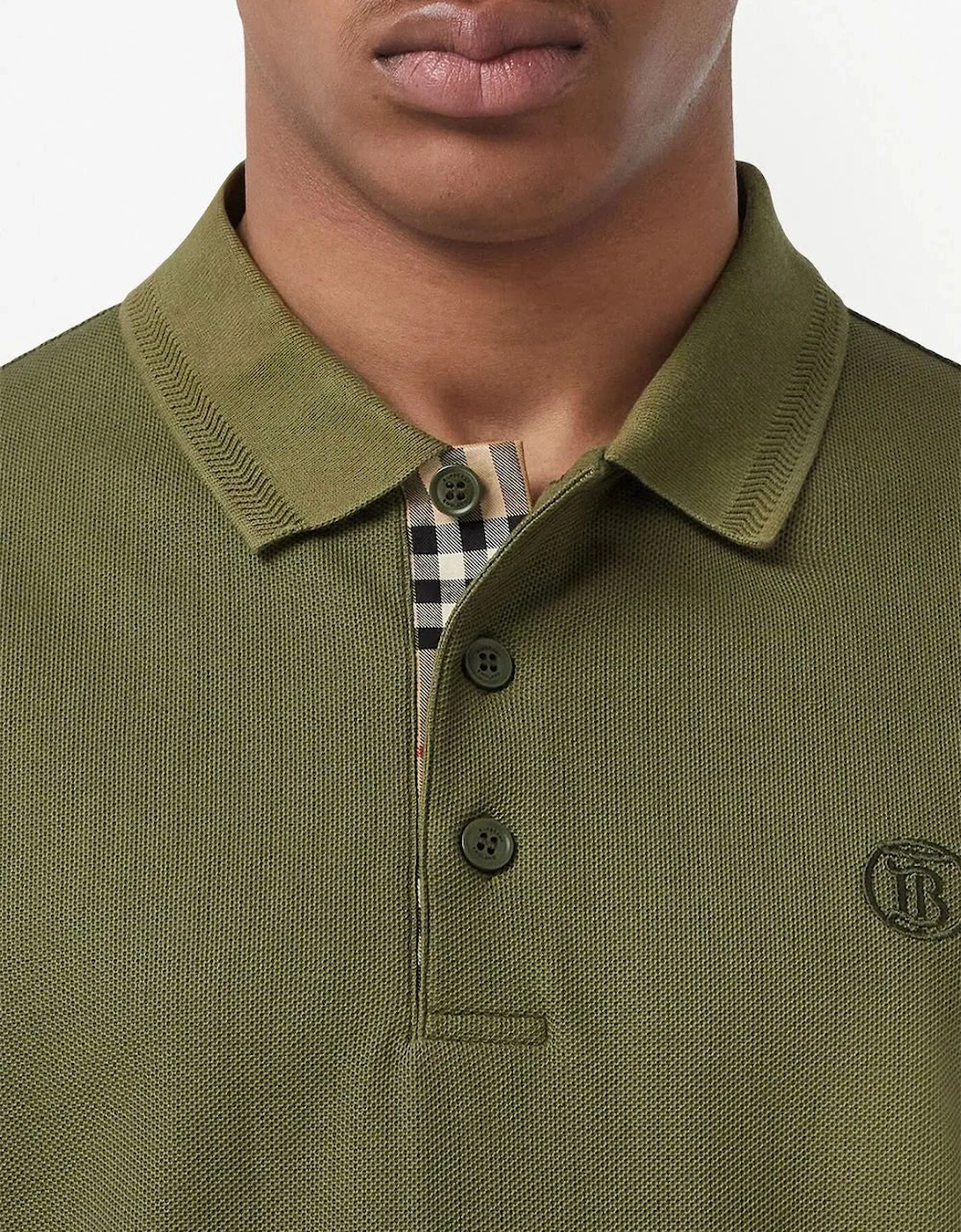 Monogram Polo Shirt Olive Green