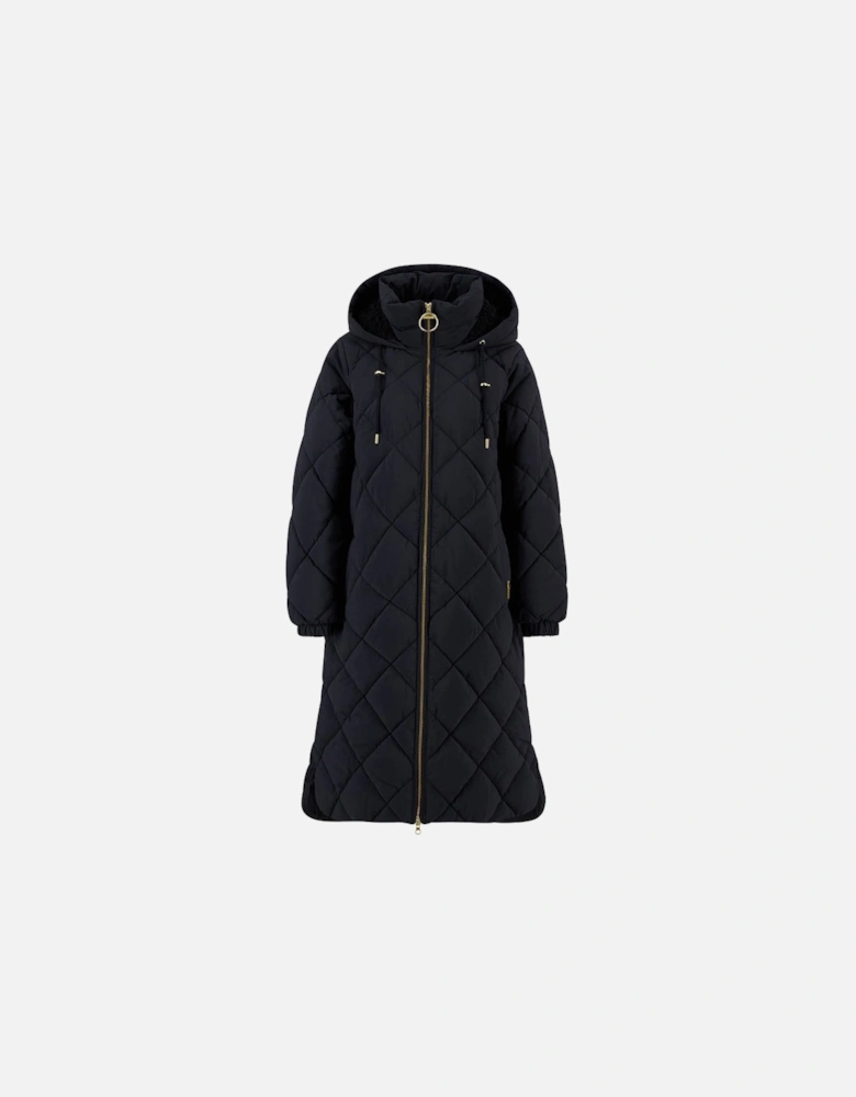 Kirkton Womens Long Puffer Jacket - Black/Classic