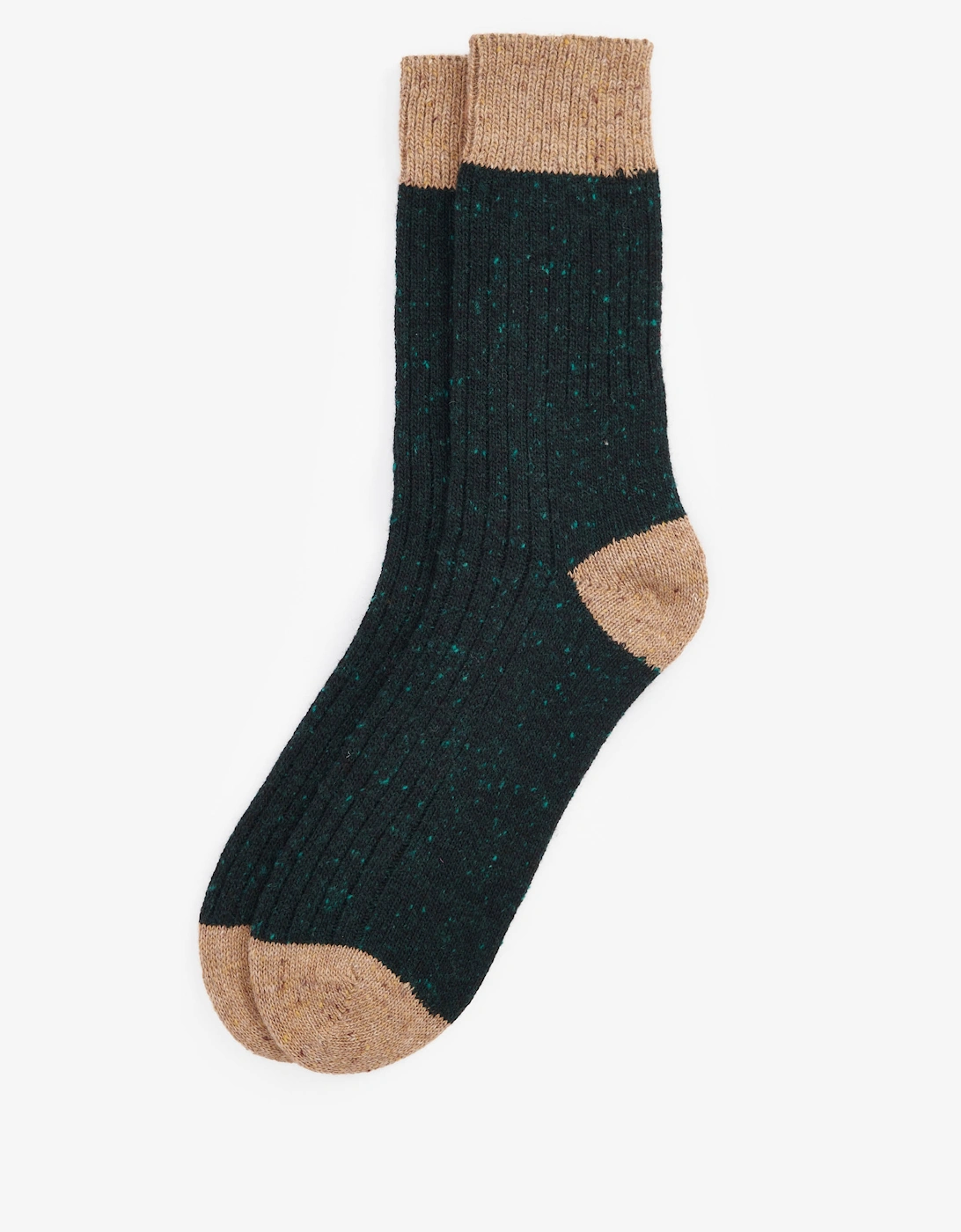 Houghton Mens Socks - Evergreen/Sandstone, 5 of 4