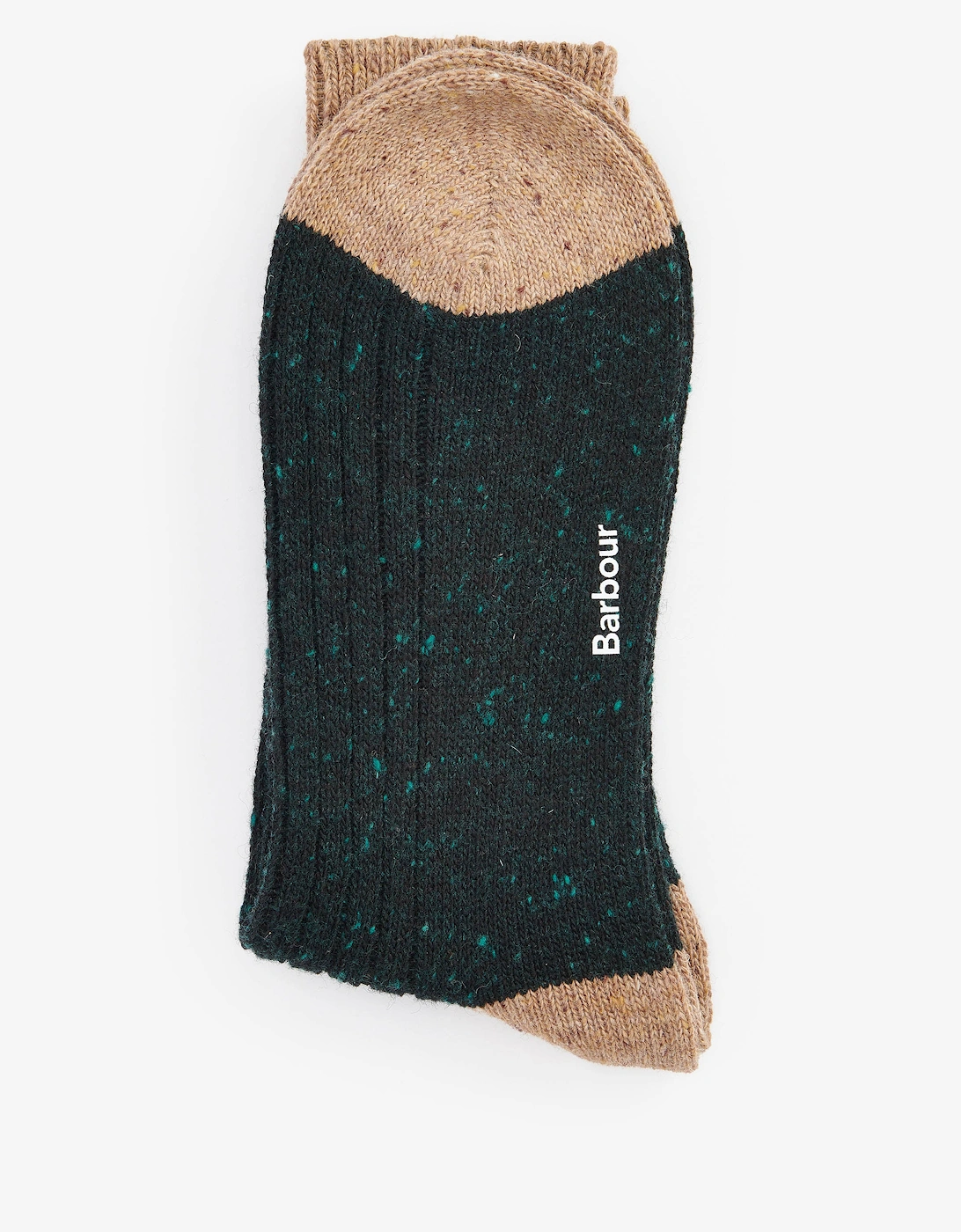 Houghton Mens Socks - Evergreen/Sandstone