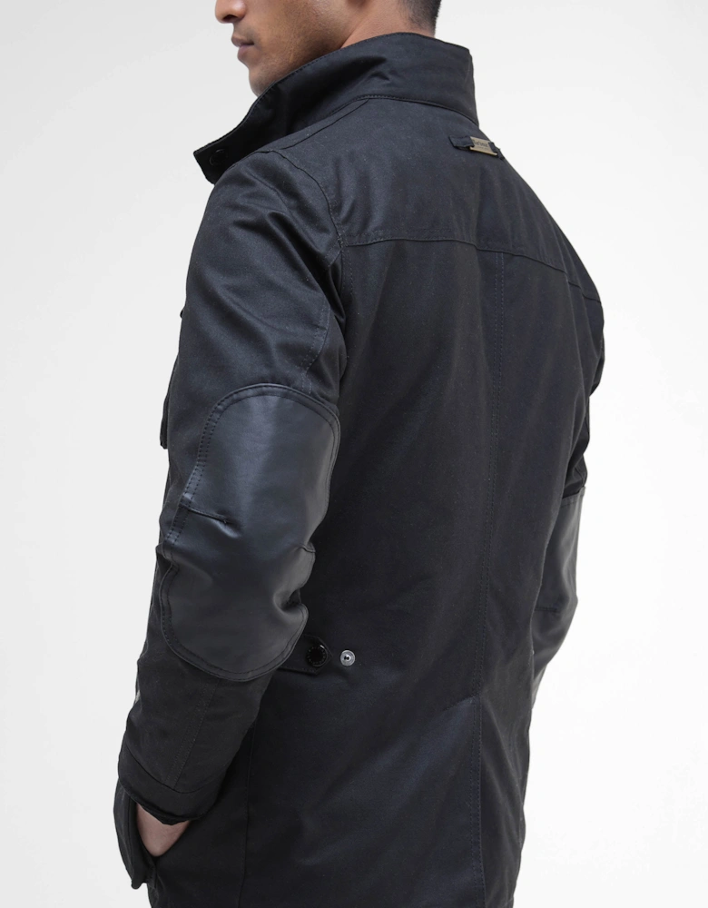 Ogston Mens Wax Jacket - Black/Classic