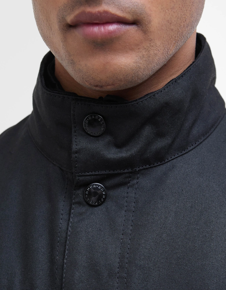 Ogston Mens Wax Jacket - Black/Classic
