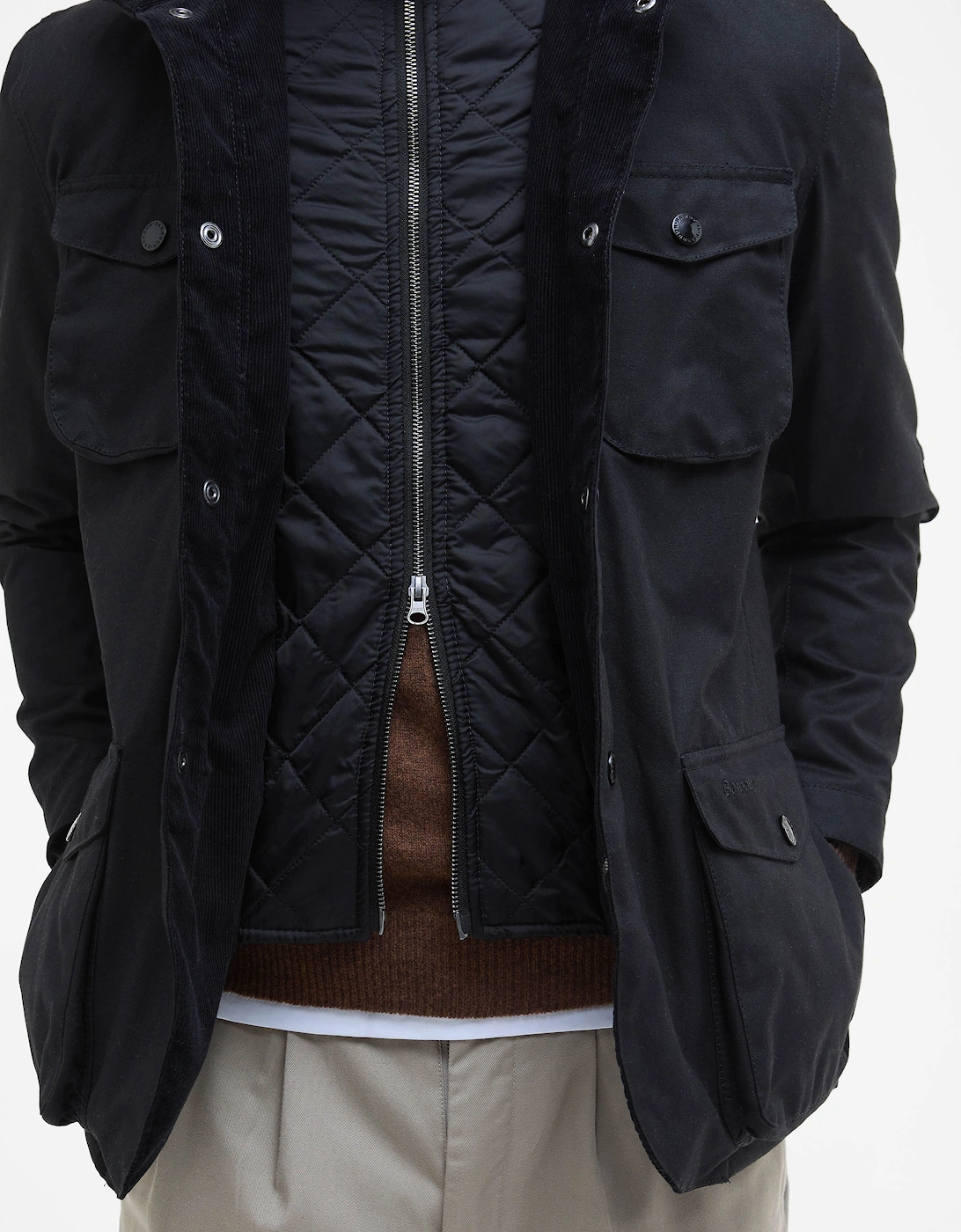 Ogston Mens Wax Jacket - Black/Classic