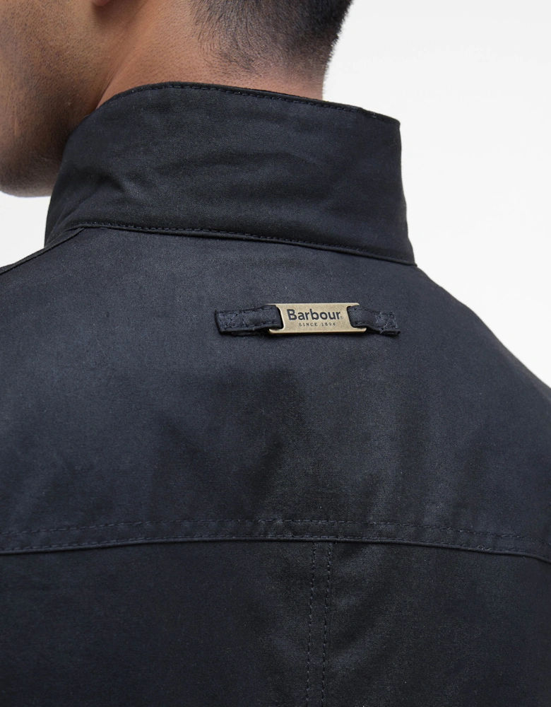 Ogston Mens Wax Jacket - Black/Classic
