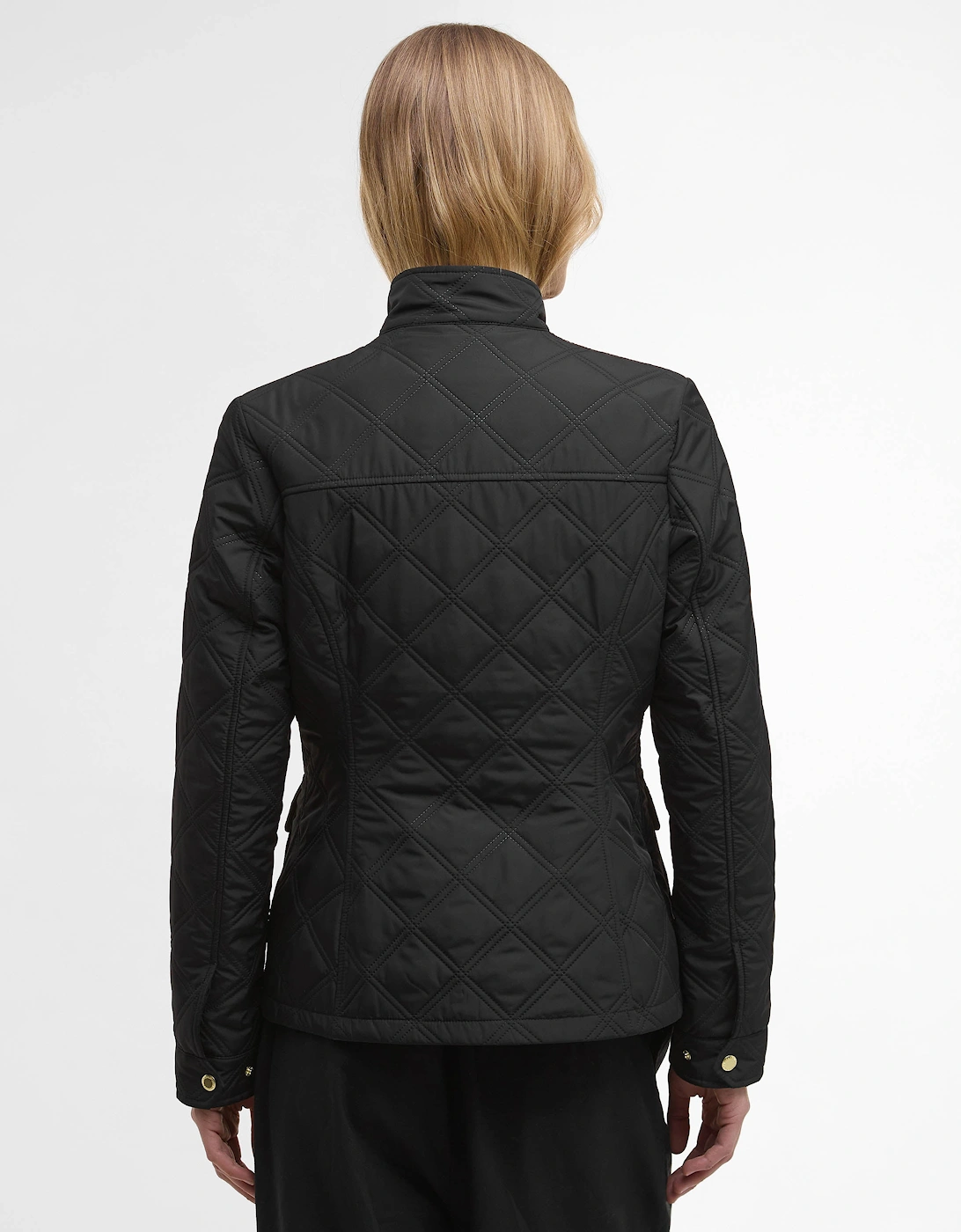 Halsey Womens Quilted Jacket - Black/Dusky Khaki