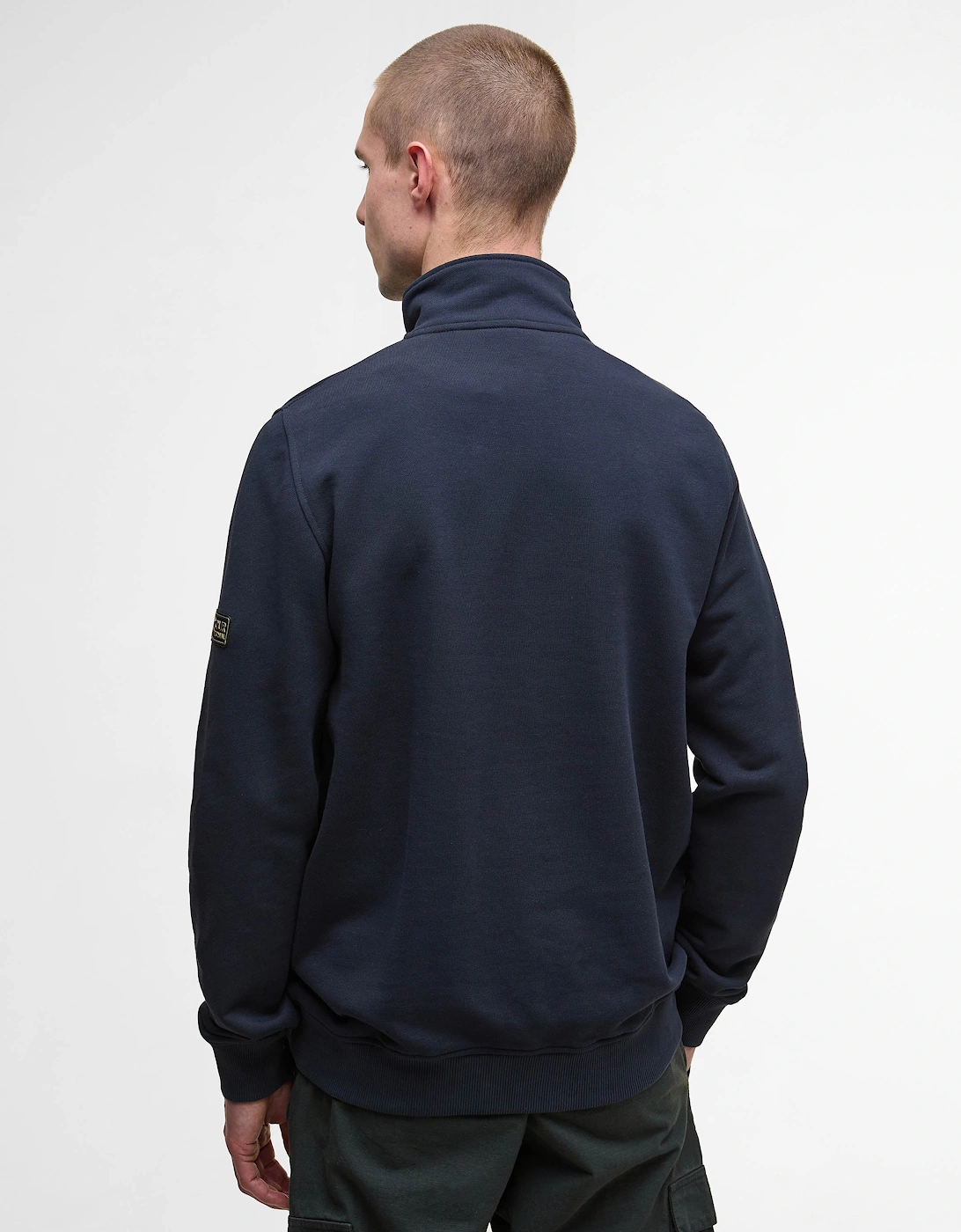Outline Mens Funnel Neck Sweatshirt - Dark Navy