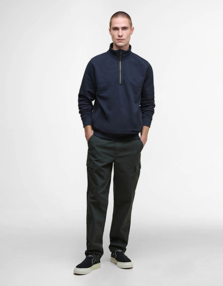 Outline Mens Funnel Neck Sweatshirt - Dark Navy