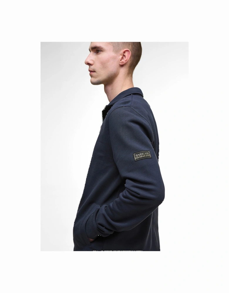 Outline Mens Funnel Neck Sweatshirt - Dark Navy